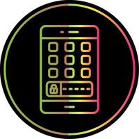 Mobile Line Gradient Due Color Icon Design vector