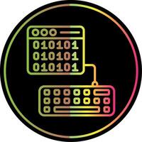 Browser Line Gradient Due Color Icon Design vector