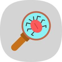 Antivirus Flat Curve Icon Design vector