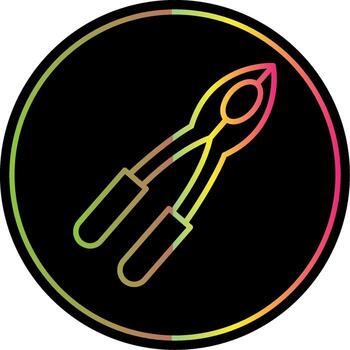 cascanueces línea degradado debido color icono diseño vector