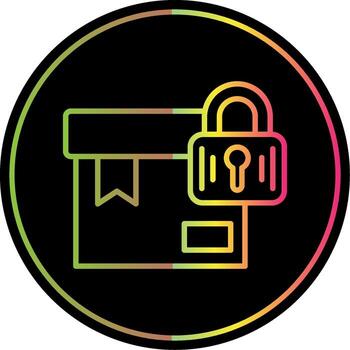 Package Line Gradient Due Color Icon Design vector