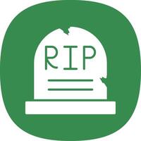 Tomb Glyph Curve Icon Design vector
