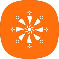 Firework Glyph Curve Icon Design vector