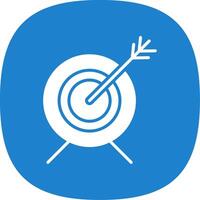 Target Glyph Curve Icon Design vector