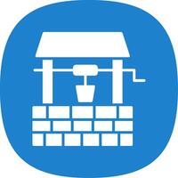 Water Well Glyph Curve Icon Design vector