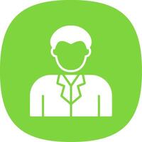 Customer Glyph Curve Icon Design vector