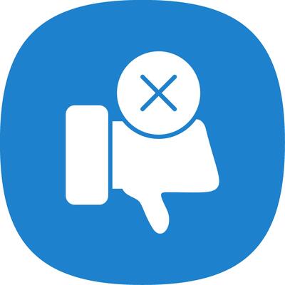 Dislike Glyph Curve Icon Design