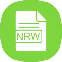 NRW File Format Glyph Curve Icon Design vector