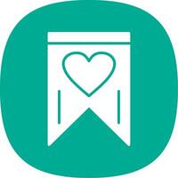Favourite Glyph Curve Icon Design vector