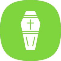 Coffin Glyph Curve Icon Design vector