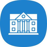 Bank Glyph Curve Icon Design vector