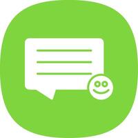 Comments Glyph Curve Icon Design vector