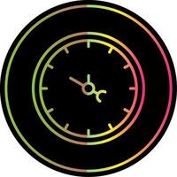 reloj línea degradado debido color icono diseño vector