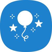 Balloons Glyph Curve Icon Design vector