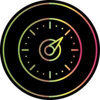 Timer Line Gradient Due Color Icon Design vector