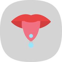 Piercing Flat Curve Icon Design vector