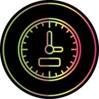 Clock Line Gradient Due Color Icon Design vector