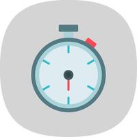 Stopwatch Flat Curve Icon Design vector