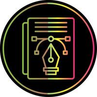Line Gradient Due Color Icon Design vector