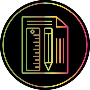 Measuring Tool Line Gradient Due Color Icon Design vector