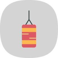 Punching Bag Flat Curve Icon Design vector