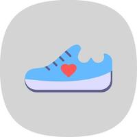 Shoes Flat Curve Icon Design vector