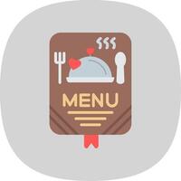 Menu Flat Curve Icon Design vector