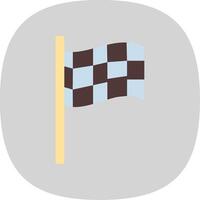 Racing Flag Flat Curve Icon Design vector