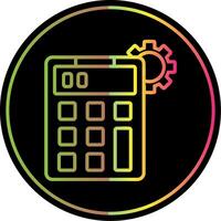 calculadora línea degradado debido color icono diseño vector