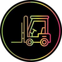 Forklift Line Gradient Due Color Icon Design vector