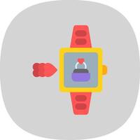 Smart Watch Flat Curve Icon Design vector