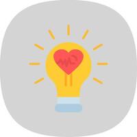 Idea Flat Curve Icon Design vector