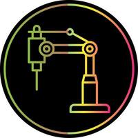 Robot Arm Line Gradient Due Color Icon Design vector