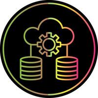Data Storage Line Gradient Due Color Icon Design vector
