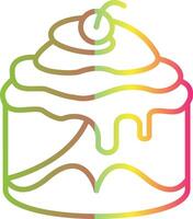 Cinnamon Roll Line Gradient Due Color Icon Design vector