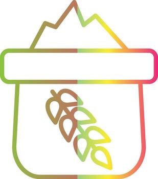 harina línea degradado debido color icono diseño vector