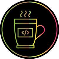 Computing Line Gradient Due Color Icon Design vector