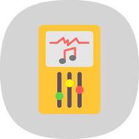 Music Player Flat Curve Icon Design vector