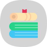 Book Flat Curve Icon Design vector