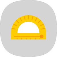 Protractor Flat Curve Icon Design vector