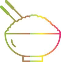 Chinese Food Line Gradient Due Color Icon Design vector