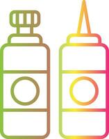 Sauces Line Gradient Due Color Icon Design vector
