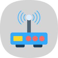 Modem Flat Curve Icon Design vector