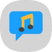 Music Flat Curve Icon Design vector