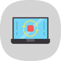 Replay Flat Curve Icon Design vector