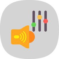 Volume Control Flat Curve Icon Design vector