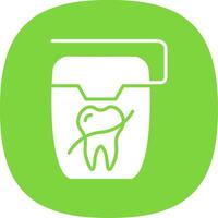 Floss Glyph Curve Icon Design vector