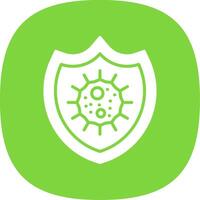 Bacteria Glyph Curve Icon Design vector