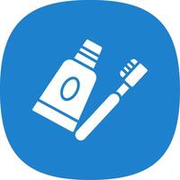 Toothpaste Glyph Curve Icon Design vector