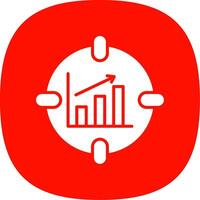 Data Analytics Glyph Curve Icon Design vector